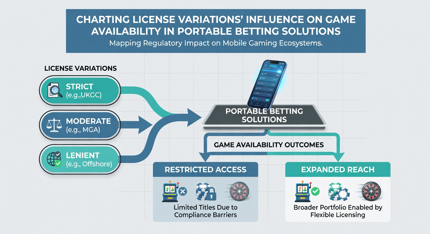 Comparison chart of game availability across licensed mobile betting regions