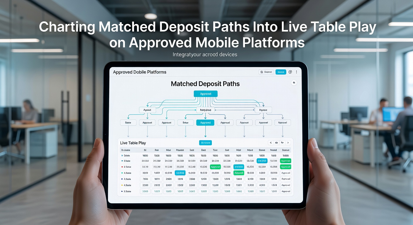 Live dealer roulette table displayed on mobile screen with matched deposit balance indicator and approved platform certification badge