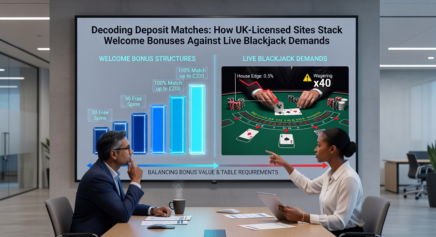 Close-up of a live blackjack dealer dealing cards with bonus wagering progress bar in the foreground, showing partial contribution rates