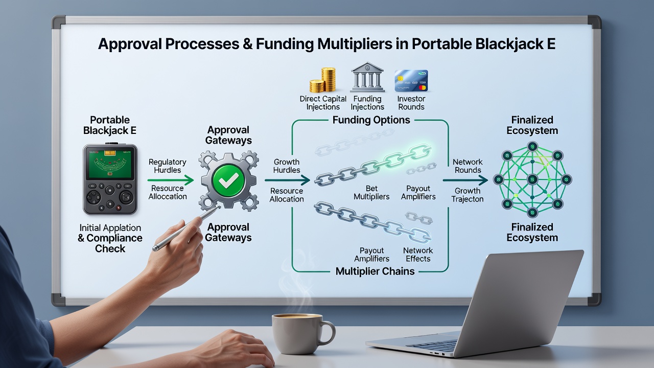 Close-up of a tablet showing blackjack table with active multiplier indicators and funding confirmation screen