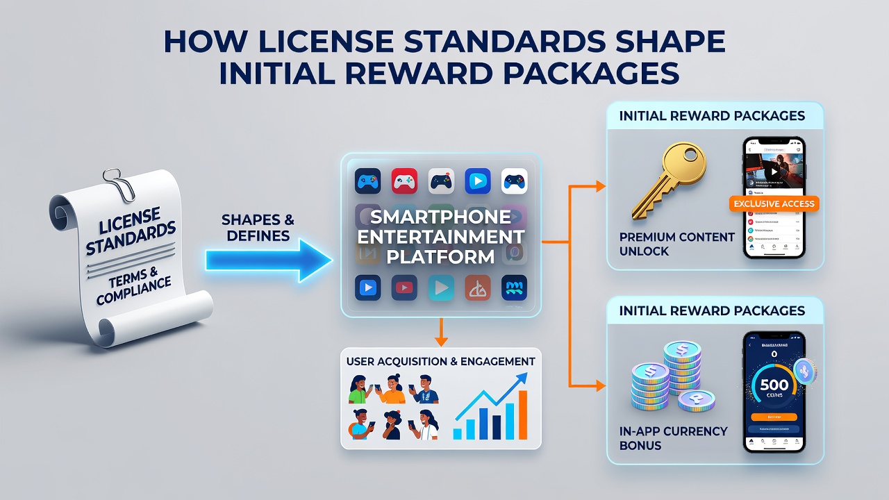 Mobile device screen showing structured reward package details in an entertainment app