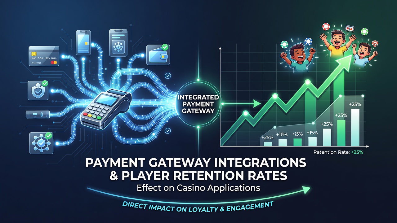 Illustration of secure payment gateway integration in a casino application interface showing transaction flow and user dashboard