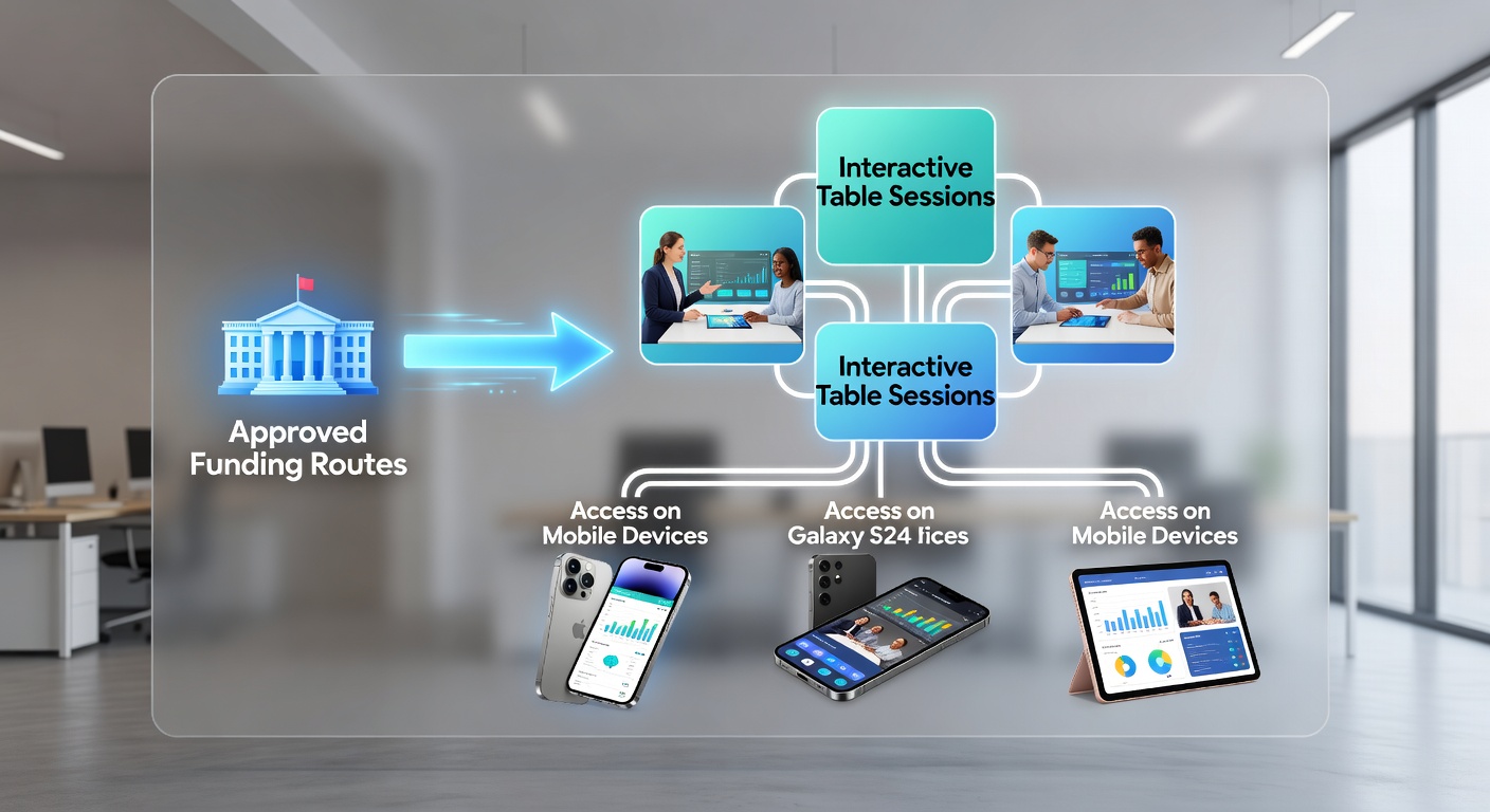 Illustration of funding flow from mobile wallet to live dealer table session interface